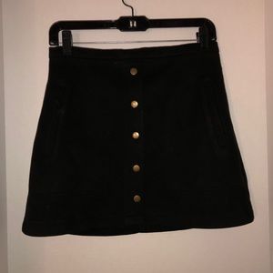 Black suede skirt perfect condition! has pockets!